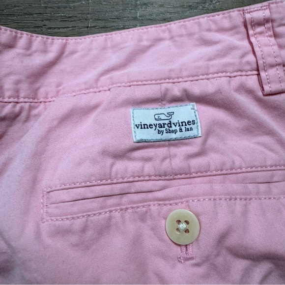 Vineyard Vines Pink Club Shorts Flat Front Cotton Size 32 - Picture 5 of 5